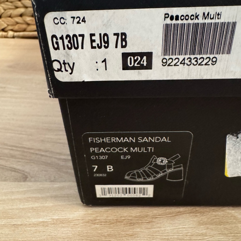 Coach Fisherman Clogs in Peacock Multi New in Box size 7 - Picture 3 of 14